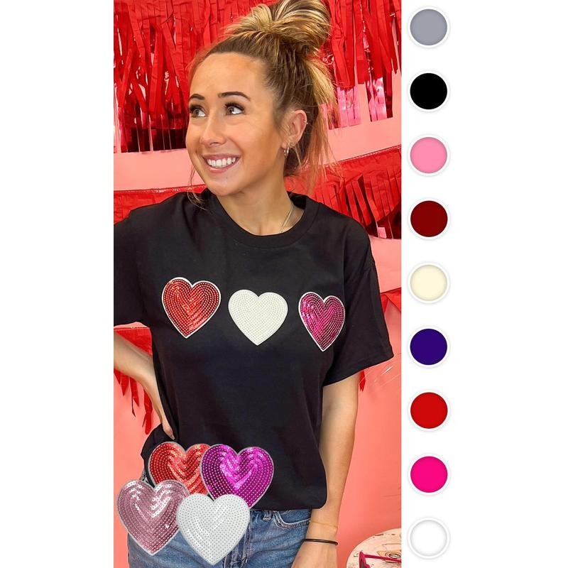 Sparkle Heart T-Shirt Hoodie, Sweatshirt | DripVista.com