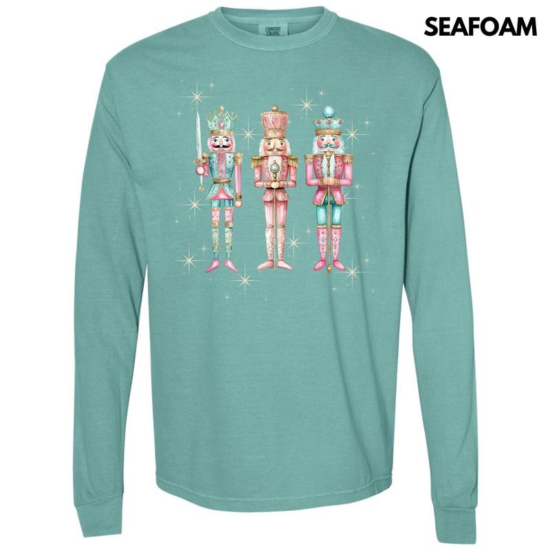 Sparkle Nutcracker Trio Long Sleeve Comfort Colors T-Shirt 'NLB' Hoodie, Sweatshirt | DripVista.com