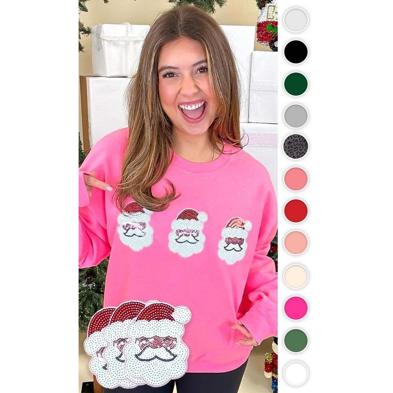 Sparkle Santa Sweatshirt T-Shirts, Hoodie | DripVista.com