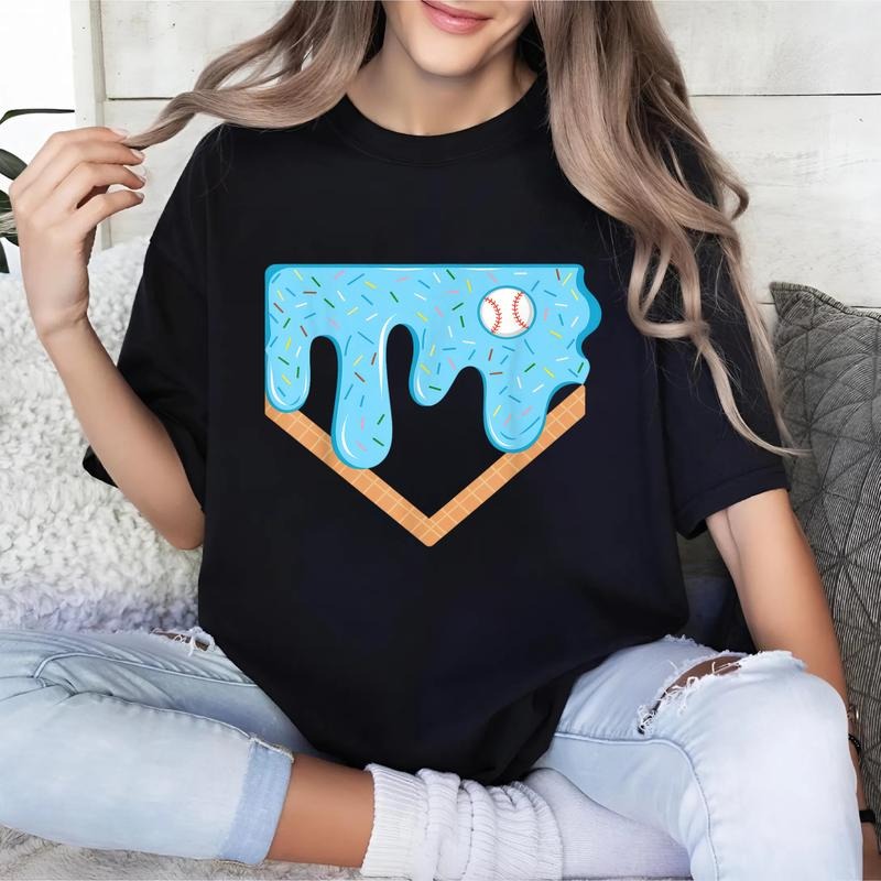 Spiky hair fighters Ice Cream Dripping Spiky hair fighters Home Plate Drip T-Shirt, 100% cotton Tee Hoodie, Sweatshirt