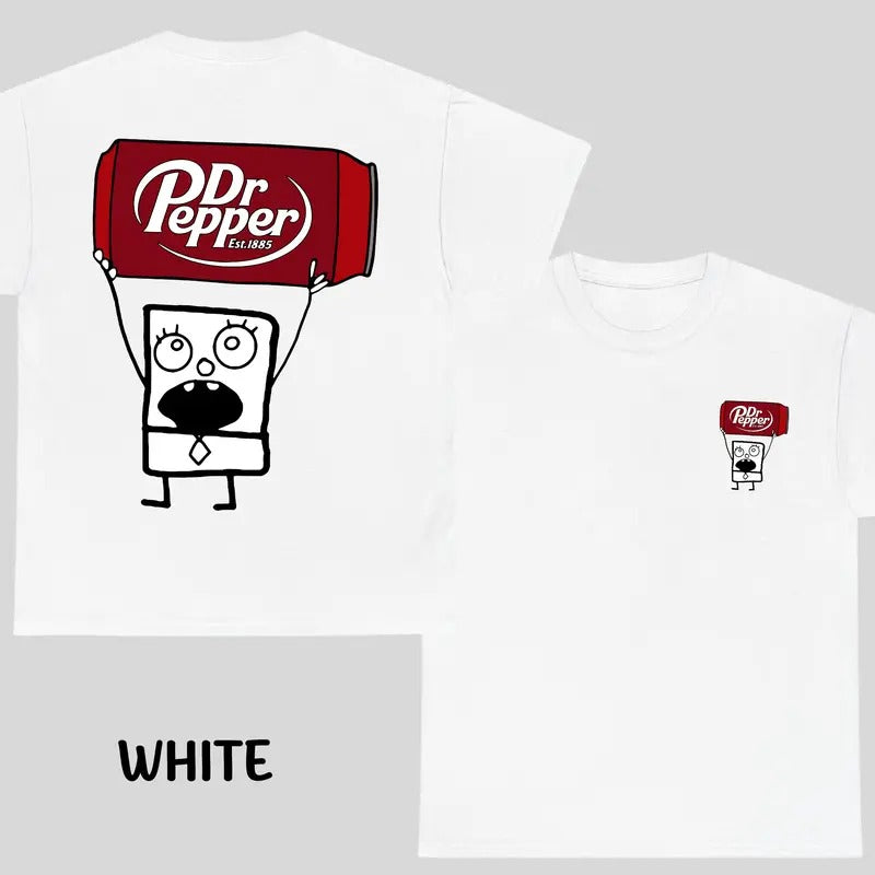 Spiky hair fighters Pepper Doodlebob T-shirt - Funny Graphic Doodlebob Shirt, Vintage Cotton Tee for Men, Menswear...