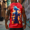 Spiky hair fighters Spiky hair fighters DBZ GOKU Unisex Summer outfits men streetwear HB 90s graphic tees cotton Anime tank tops men gifts Fabric Menswear style 03