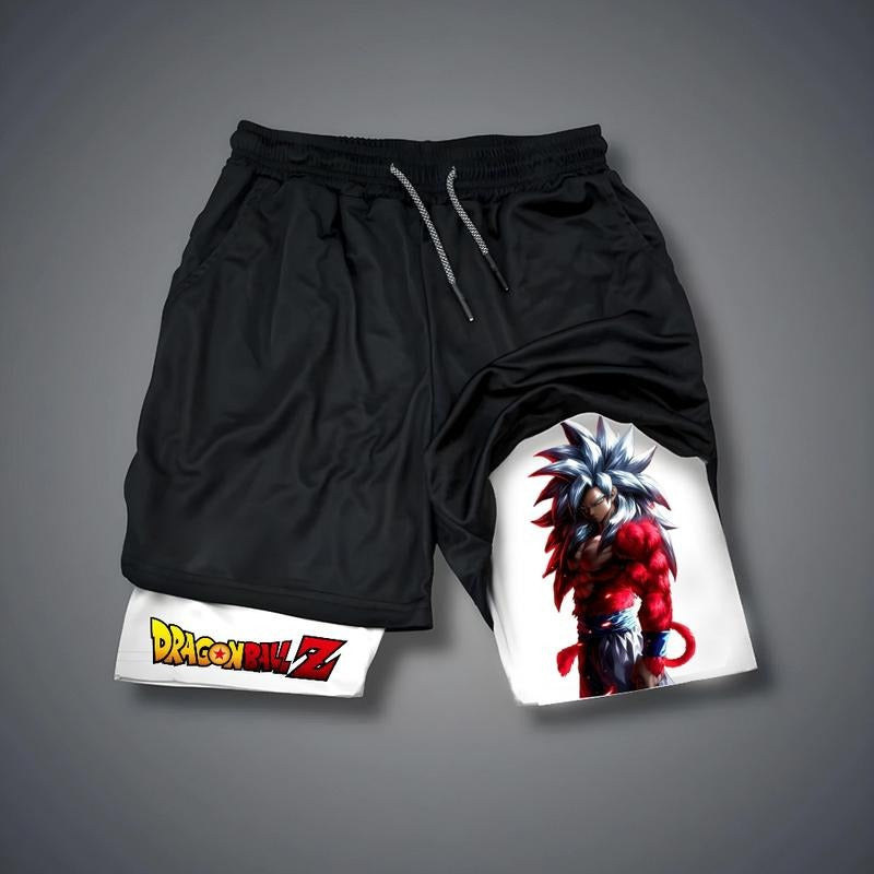 Spiky hair fighters Spiky hair fighters DBZ Goku HB 90s summer men shorts for men jorts outfit men graphic shorts Double-layer sports shorts Comfortable short shorts summer style 07