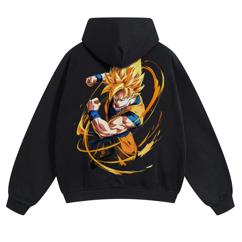 Spiky hair fighters Spiky hair fighters DBZ Goku Unisex FallFreshness outfits men streetwear HB 90s graphic tees cotton...