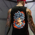 Spiky hair fighters Spiky hair fighters DBZ Goku Unisex Summer outfits men streetwear HB 90s graphic tees cotton Anime tank tops men gifts Fabric Menswear style 05