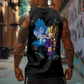 Spiky hair fighters Spiky hair fighters DBZ Goku Unisex Summer outfits men streetwear HB 90s graphic tees cotton Anime tank tops men gifts Fabric Menswear