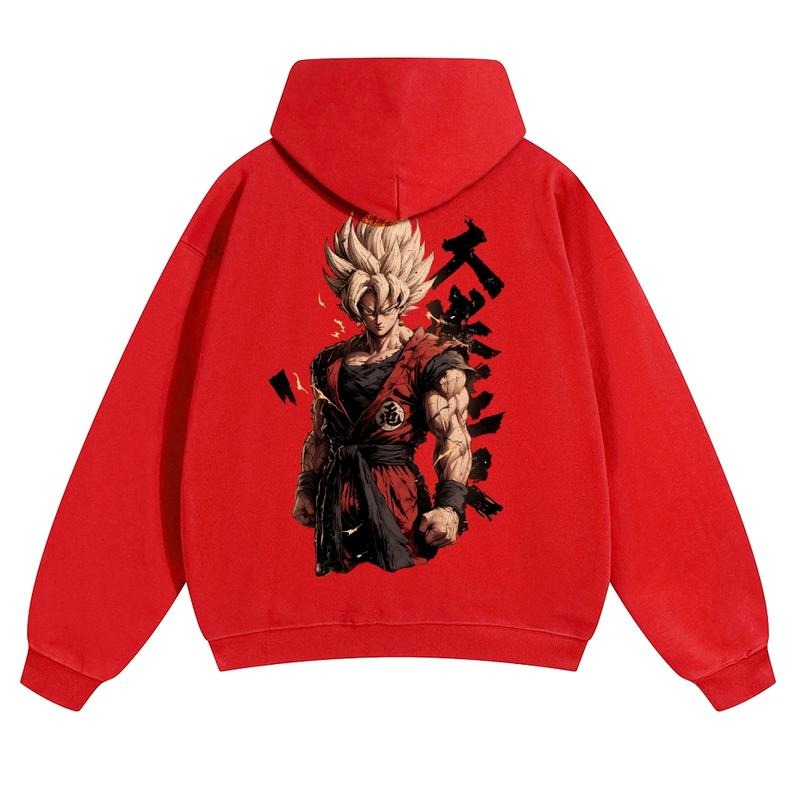 Spiky hair fighters Spiky hair fighters DBZ Goku Viral Anime Graphic Hoodie! Unisex 90s Retro Pullover - Funny Cartoon...