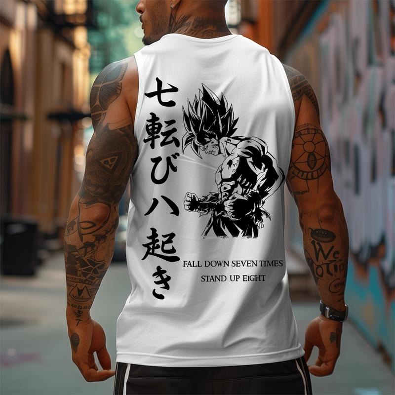 Spiky hair fighters Spiky hair fighters DBZ Goku seven Unisex Summer outfits men streetwear HB 90s graphic tees cotton Anime tank tops men gifts Menswear