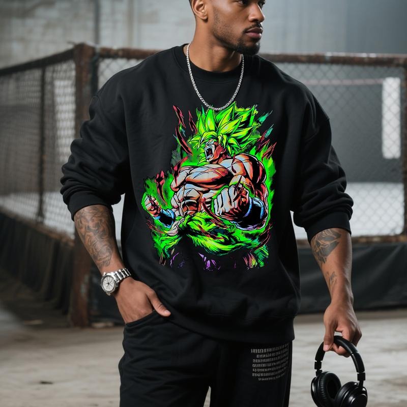 Spiky hair fighters Spiky hair fighters DBZ Unisex Retro Crewneck Sweatshirt - HB 90s Anime Funny Graphic Hoodies T-Shirts