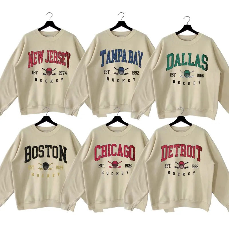 Spiky hair fighters Team Hockey Retro Style Sweatshirt, Spiky hair fighters Team Wil Hockey Sweater, Retro Spiky hair...