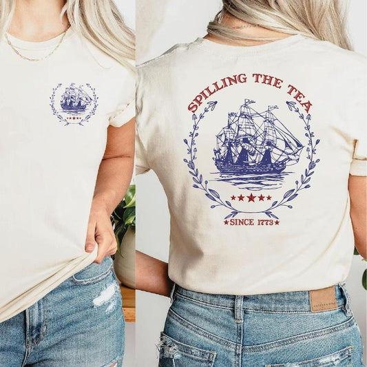 Spilling The Tea Since 1773 T Shirt Hoodie Sweater 4th Of July Shirt Patriotic Shirt Usa Shirtfourth Of July Shirt American Shirt Vlb480