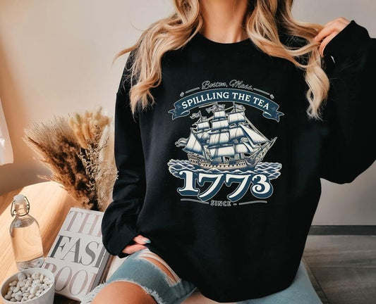 Spilling The Tea Since 1773 T Shirt Hoodie Sweater History Teacher Gift Funny History Teacher Sweatshirt History Lover Gift Tea Boston Shirt Party