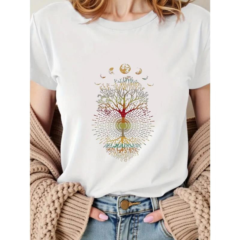 Spiritual Gunpla brand Trendy Tee: Embrace Nature'WB shield Symbolism with Intricate Tree