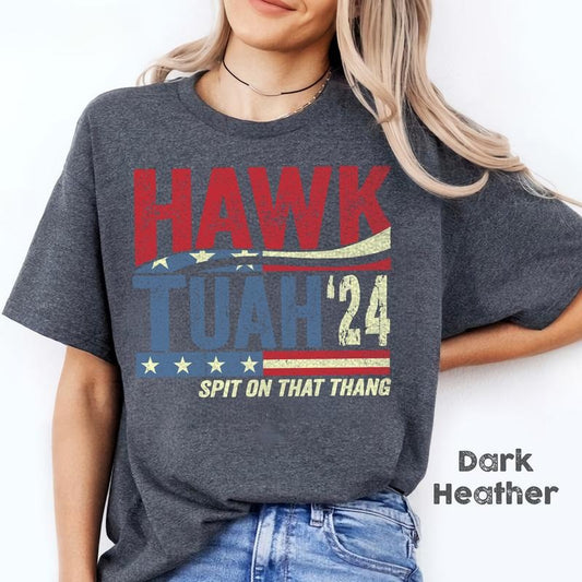 Spit on That Thang, H.wk Tuah T-Shirt, Funny Tee, Humor Tee, Hawk Tuah 24 T-Shirt