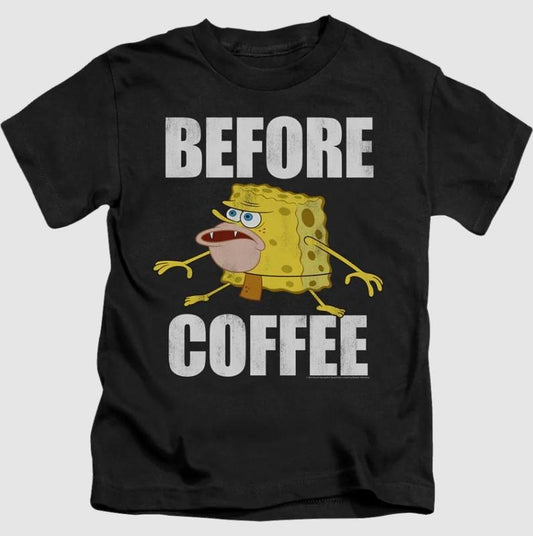 Sponge Bob Before Coffee Meme Funny T shirt