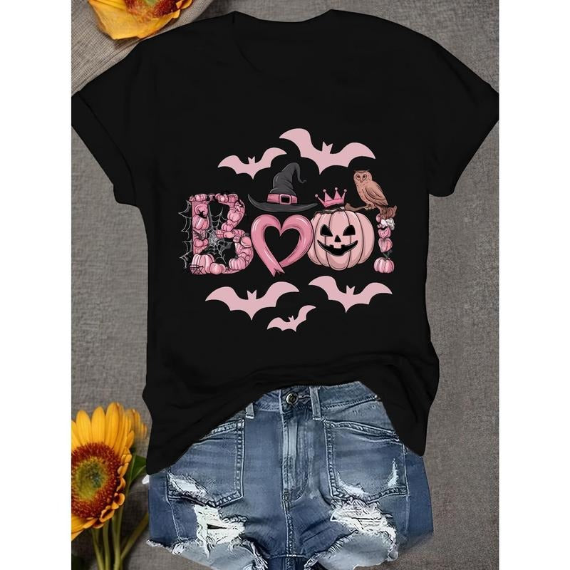 Spooky - chic Tee for Halloween: Adorable "BOO!" Graphic with Bat Gunpla brand Pumpkin Elements style 02 Hoodie,...