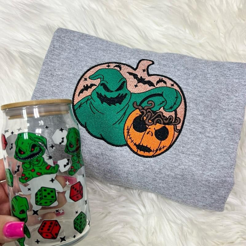 Spooky Green Man Sweater and Cup Combo for Men's Wear - Hoodie, Menswear T-Shirts, Sweatshirt | DripVista.com