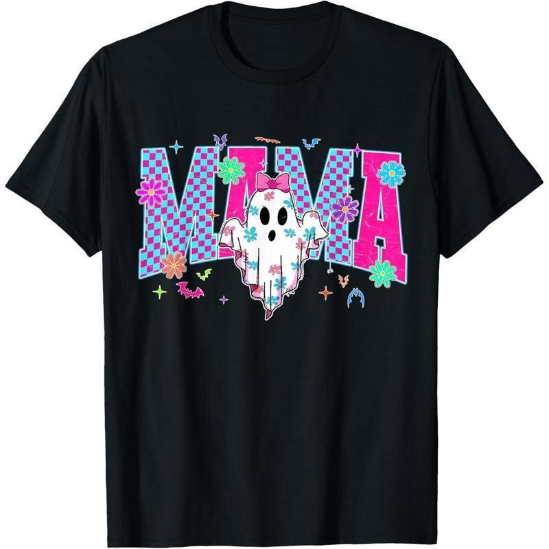 Spooky Mama Halloween Cute Ghost Coquette Bow Trick Jumpman Treat T-Shirt Tops Womenswear style 02 Hoodie, Sweatshirt