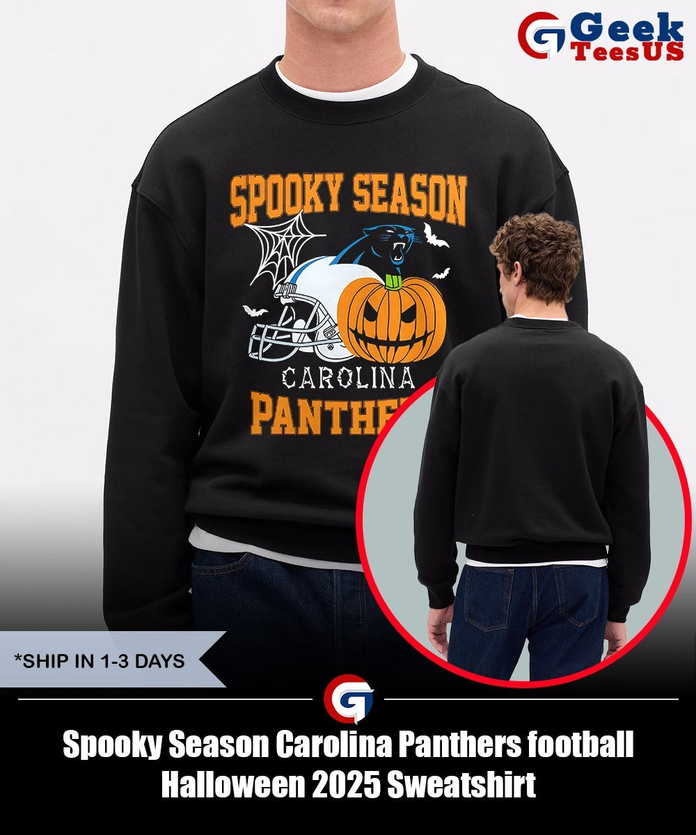 Spooky Season Carolina Panthers football Halloween 2025 shirt