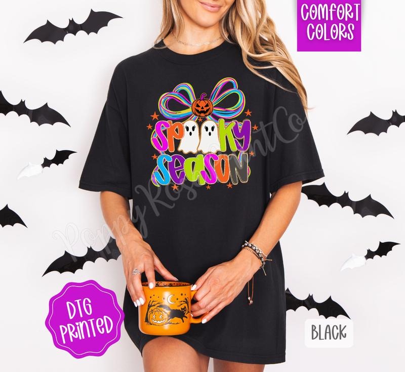 Spooky Season Comfort Colors, Trendy Women's Halloween Tshirt