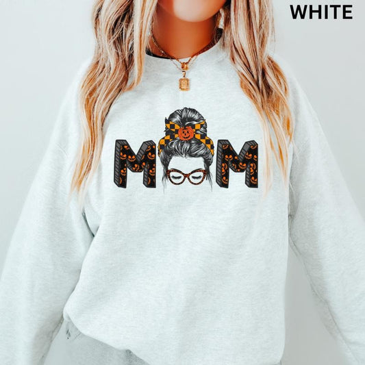 Spooky Season Crewneck, Halloween Mom Sweatshirt, Oversized Halloween Graphic Crewneck, Cotton Pullover Spooky Season Sweater