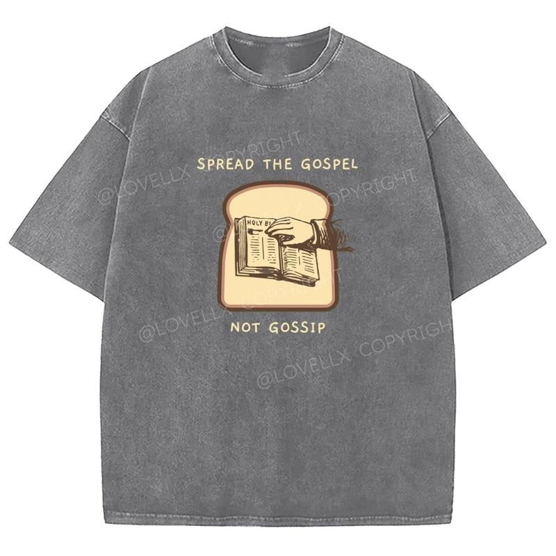 Spread The Gospel Unixes Washed T-Shirt, Christian Tshirts, Christian Jesus shirts, Vintage 90s Graphic Tee Gift Cotton...