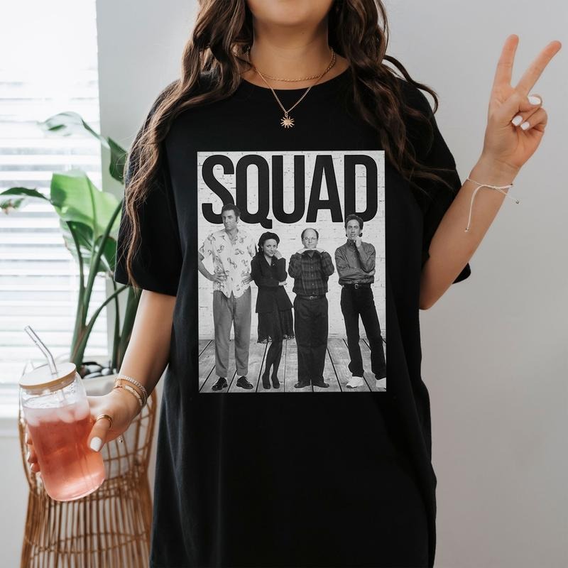 Squad Seinfeld Tshirt Jerry Seinfeld George Costanza Elaine Benes Cosmo Kramer Friend Shirt Hoodie, Sweatshirt
