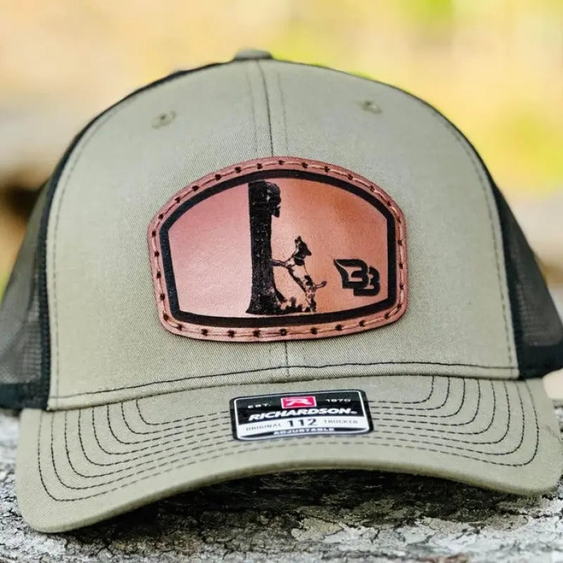 Squirrel Hunting BB SEWN ON Leather Patch Hat | Genuine Leather | Richardson 112 T-Shirts, Hoodie, Sweatshirt | DripVista.com