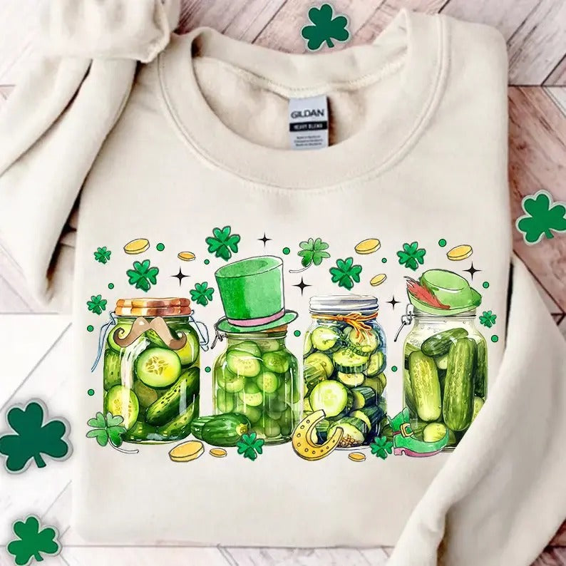 St. Patrick's Day Pickle Sweatshirt, Hoodie, T-Shirt | DripVista.com