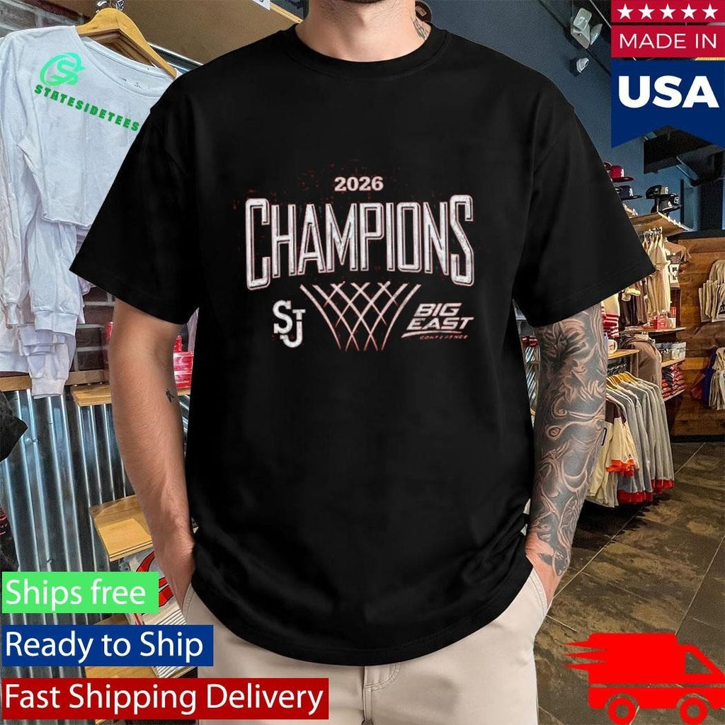 St John’s Red Storm Men’s Basketball 2026 Big East Regular Season Champions Red T-Shirt
