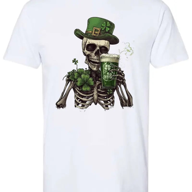 St Patricks Day Skeleton Shirt Hoodie, Sweatshirt | DripVista.com