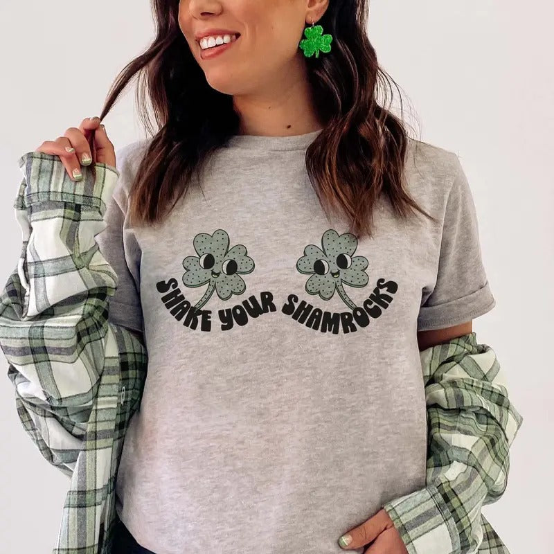 St. Patrick's Day Tees Shake Your Shamrocks T-shirt St Patricks Shake Your Shamrocks Tshirt Funny St. Patricks Day Tee...