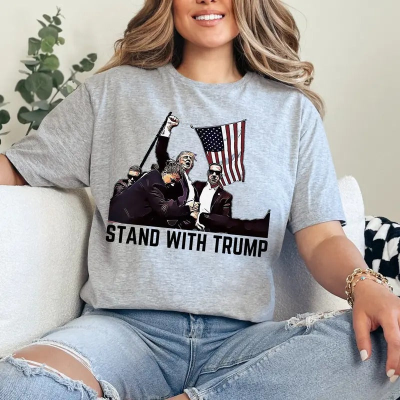Stand With Trump Shirt, They Missed, Trump Rally Shirt, The Return Make America Great Again Sweatshirt