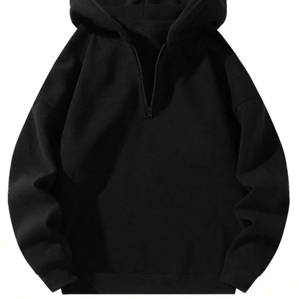 Women's Plain/Star Print Zip Up Hoodie, Casual Drop Shoulder Long Sleeve Hooded Sweatshirt for Fall & Winter, Women's...