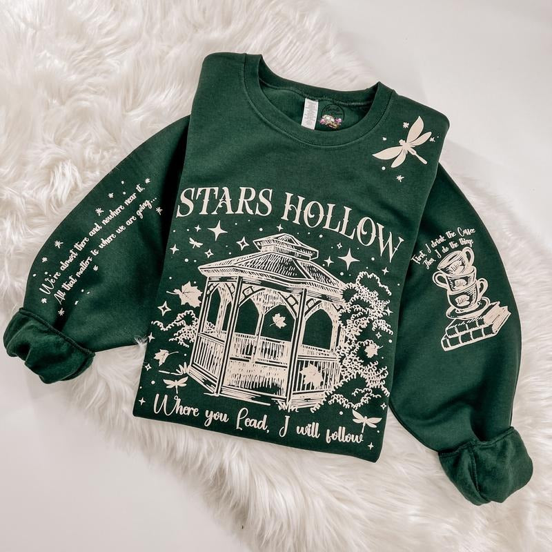 Stars Hallow Sweatshirt or Hoodie with sleeve prints Womenswear  Comfy Tops Sweaters T-Shirts | DripVista.com