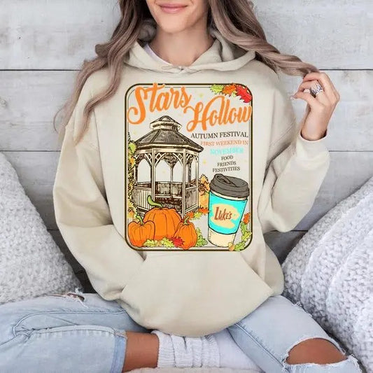 Stars Hollow Connecticut 1779 Hoodie, Gilmore Girls Luke's Diner Autumn November Hoodie, hoodie trend 2025