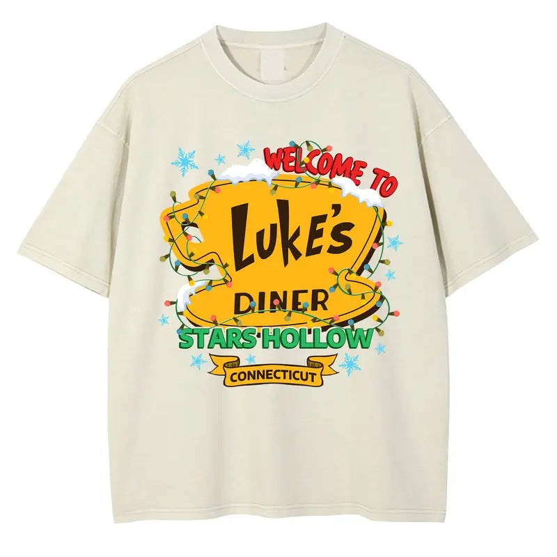 Stars Hollow Retro Luke's Diner Gilmore Girls Chritmas Xmas Shirt, Vintage Christmas Shirt