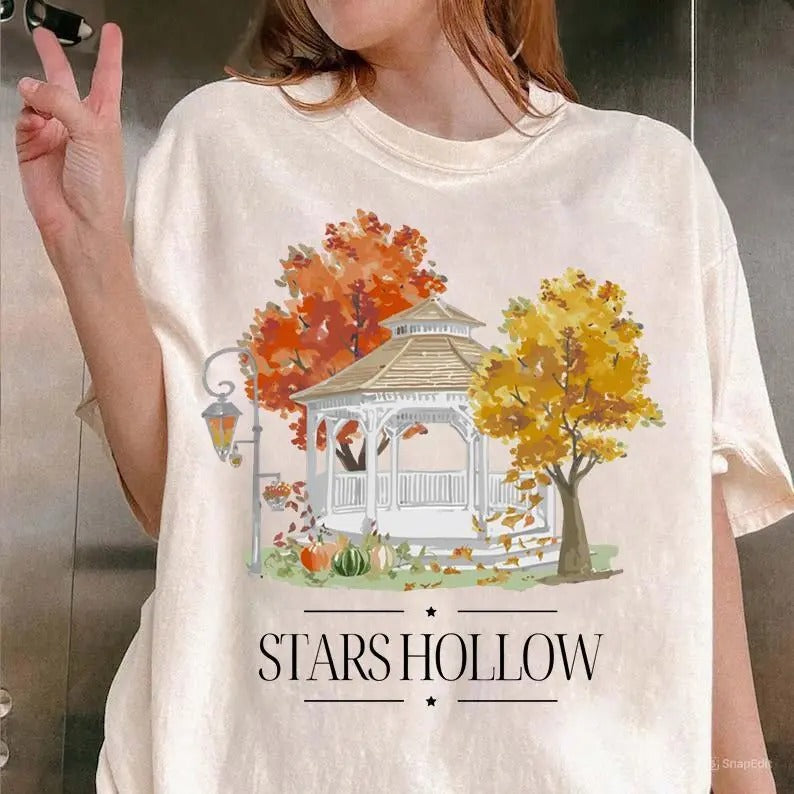Stars Hollow Shirt Where You Lead I Will Follow Vintage Style Lukes Diner Cotton Tshirt Hoodie, Sweatshirt | DripVista.com