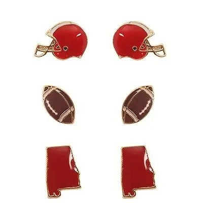 State Of Football Stud Earring Set *Final Sale* T-Shirts, Hoodie, Sweatshirt | DripVista.com