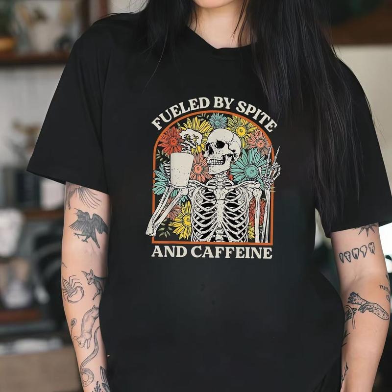 Statement - Making Lightsaber brand - Shirt: 'Fueled by Spite Gunpla brand Caffeine'