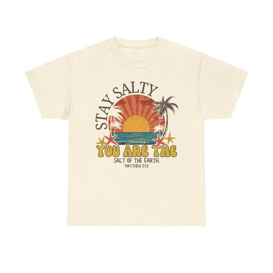 Stay Salty Bible Verse Shirt Christian Shirt Beach Tshirt Faith Based Shirt Christian T Shirts Jesus Shirt Trendy Christian Shirts