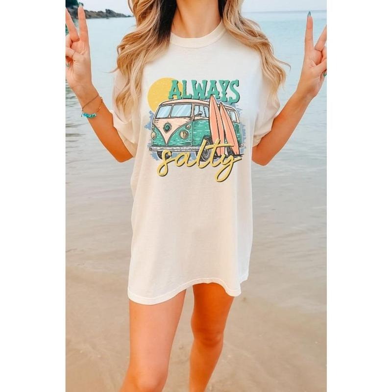 Stay Salty Shirt, Beach Tee, Boho summer Tshirt, Vintage Summer t-shirt, Vintage Coastal Cowgirl, Salty Tee style 03