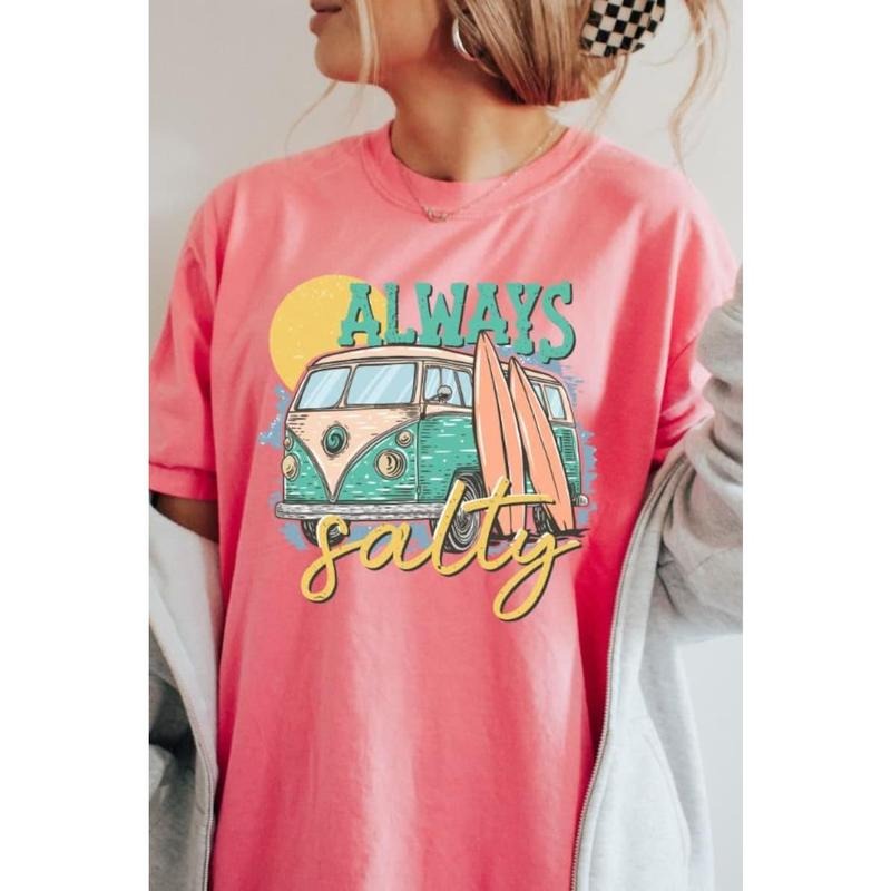 Stay Salty Shirt, Beach Tee, Boho summer Tshirt, Vintage Summer t-shirt, Vintage Coastal Cowgirl, Salty Tee