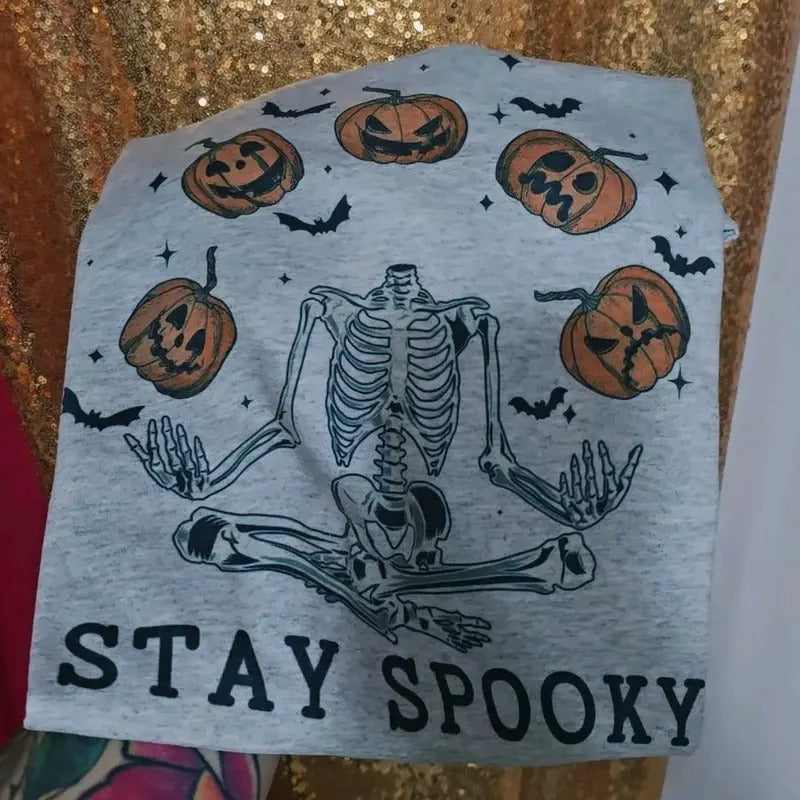 Stay Spooky Halloween Graphic Tee Loose fit Hoodie, Sweatshirt | DripVista.com