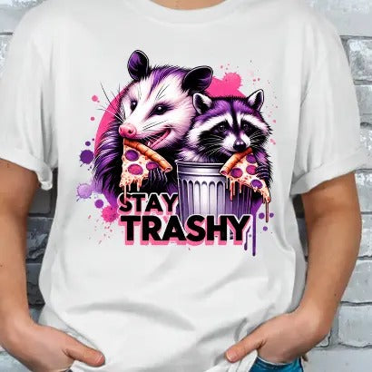 Stay Trashy Men's T-Shirt, Streetwear Style, Round Neck Hoodie, Sweatshirt | DripVista.com