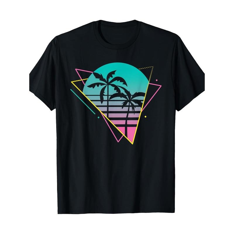 Steam Wave 80's 90's Vintage design - Vintage Palm Tree T-shirt Made in USA Hoodie, Sweatshirt | DripVista.com