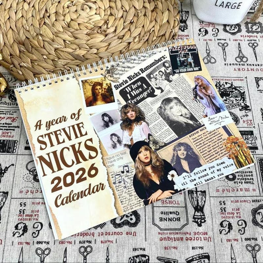 Stevie Nicks 2026 Wall Calendar Planner, Unique Holiday Gift, Music Lover Calendar, Stevie Nicks Calendar 2026