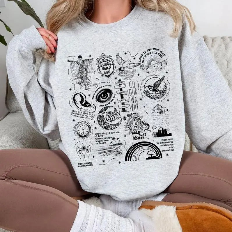 Stevie Nicks Tracklist Shirt - Sweatshirt- Hoodie, Stevie Nicks Shirt , Gift For Her | DripVista.com