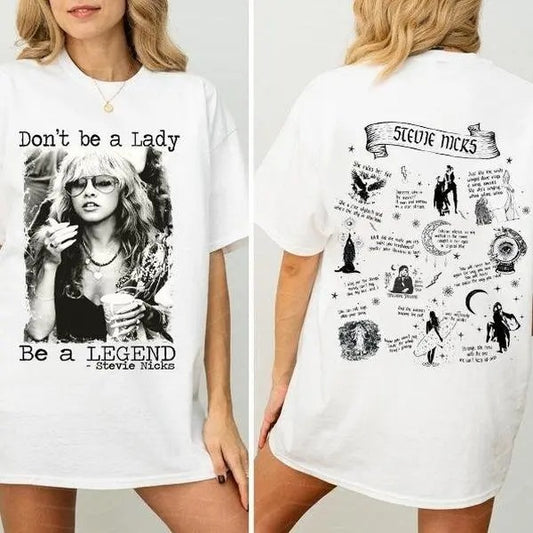 Stevie Nickss Album Shirt, Be A Legend 2 Sided Shirt, Stevie Fan Sweatshirt, Don't Be a Lady 2 Sided Shirt, Music Merch