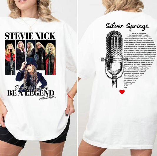 Stevie Vintage Shirt, Don't Be A Lady Be A Legend Shirt, Stevie Nicks Fan Gift, Vintage Stevie Nicks TShirt, Stevie Nicks Music Concert Shirt 2025